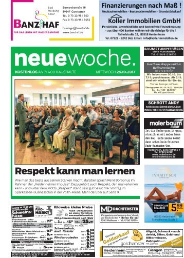 25.10.2017 Neue Woche