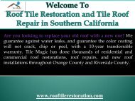 Roof Restoration Inland Empire, CA