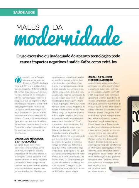 REVISTA AUGE - EDIÇÃO 24 - SAÚDE E BEM-ESTAR