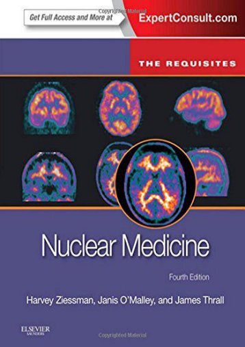 [PDF] Nuclear Medicine: The Requisites, 4e (Requisites in Radiology) - All Ebook Downloads