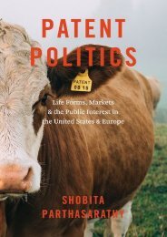 PDF Patent Politics: Life Forms, Markets, and the Public Interest in the United States and Europe - All Ebook Downloads