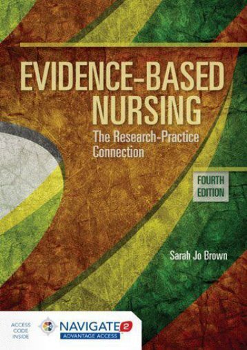 Online Book Evidence-Based Nursing: The Research Practice Connection - Read Unlimited eBooks and Audiobooks
