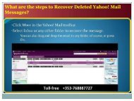 What are the steps to Recover Deleted Yahoo! Mail Messages?