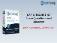 Get Actual C_TSCM52_67 PDF Test Questions Dumps