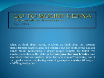 Mount Kenya trekking