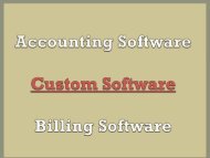 Accounting Software, Custom Software, Billing Software, Small Business, Online Accounting