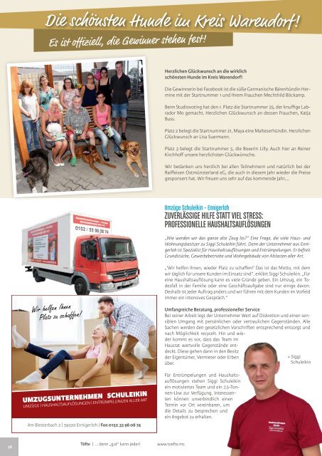 Töfte Regionsmagazin 08/2016 - Oktoberfest