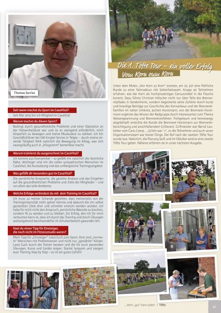 Töfte Regionsmagazin 08/2016 - Oktoberfest