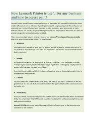 How Lexmark Printer is useful for any business and how to access on it?