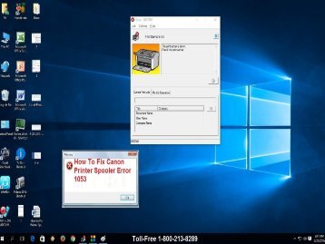 How To Fix Canon Printer Spooler Error 1053?1-800-213-8289