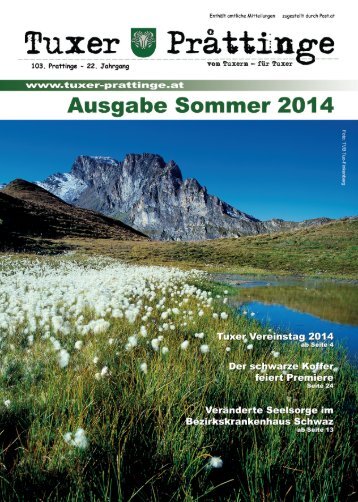 Tuxer Prattinge Ausgabe Sommer 2014