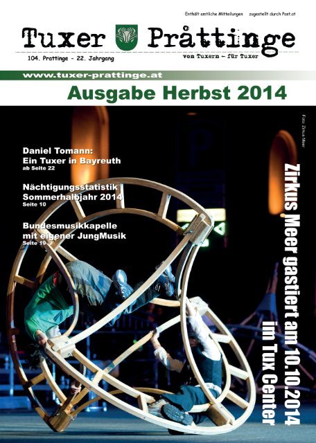 Tuxer Prattinge Ausgabe Herbst 2014