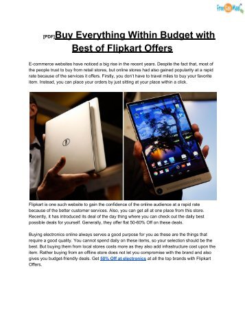 [PDF]Buy Everything Within Budget with Best of Flipkart Offers