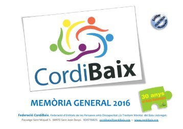 Memoria General CordiBaix 2016