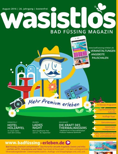 wasistlos Bad Füssing Magazin August 2016