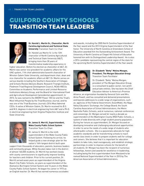 Transition Team 2016-17 Final Report