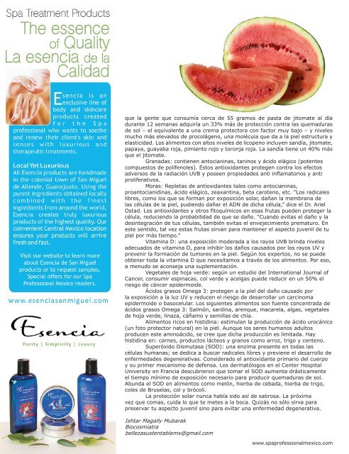 Spa Professional México 08, Otoño 2012