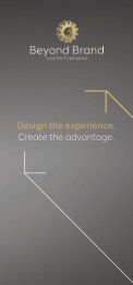 Design the Experience - Product Leaflet