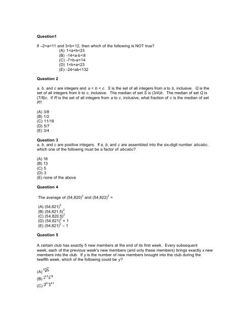 GMAT-Math