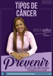 Revista digital - Vereadora Leticia Jotta - Tipos de Câncer  Nov.2017