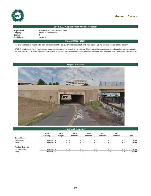 2018 Adopted Annual Operating &amp; Capital Improvement Budget