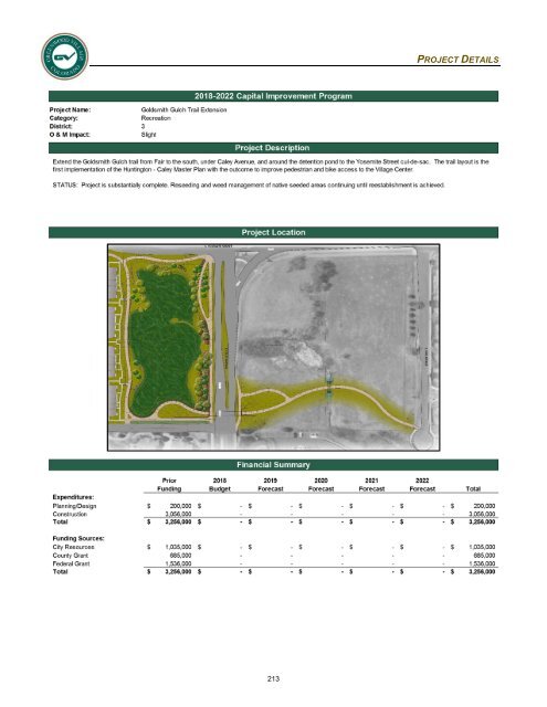 2018 Adopted Annual Operating &amp; Capital Improvement Budget