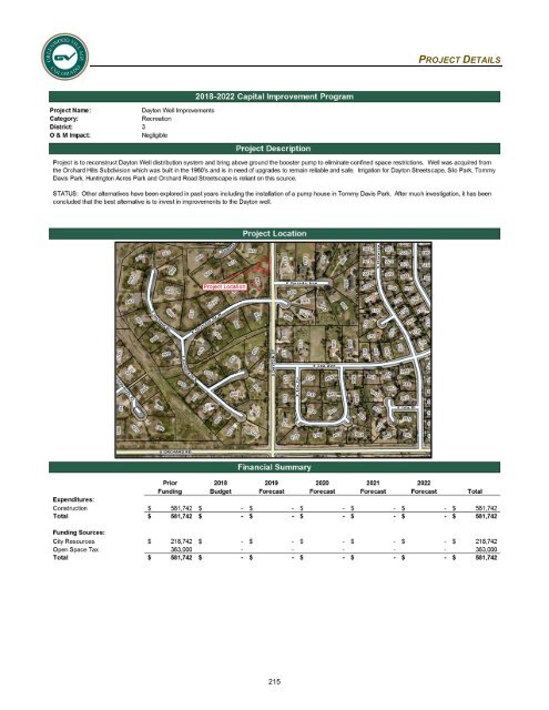 2018 Adopted Annual Operating &amp; Capital Improvement Budget