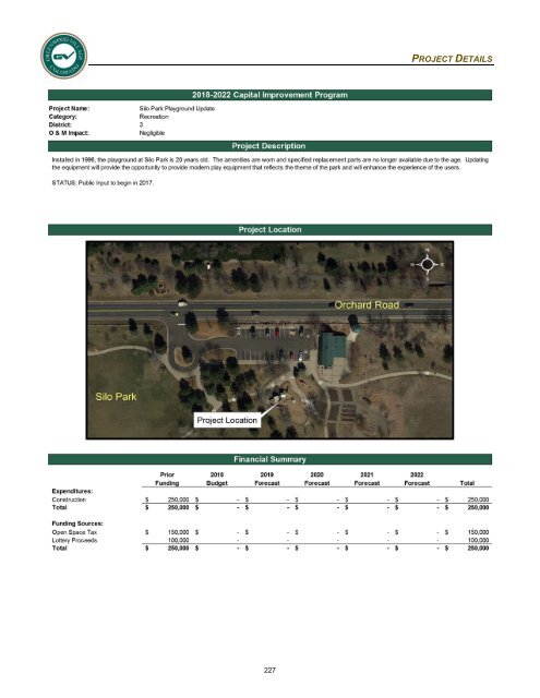 2018 Adopted Annual Operating &amp; Capital Improvement Budget