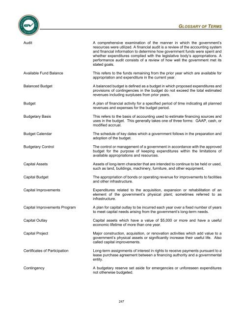 2018 Adopted Annual Operating &amp; Capital Improvement Budget