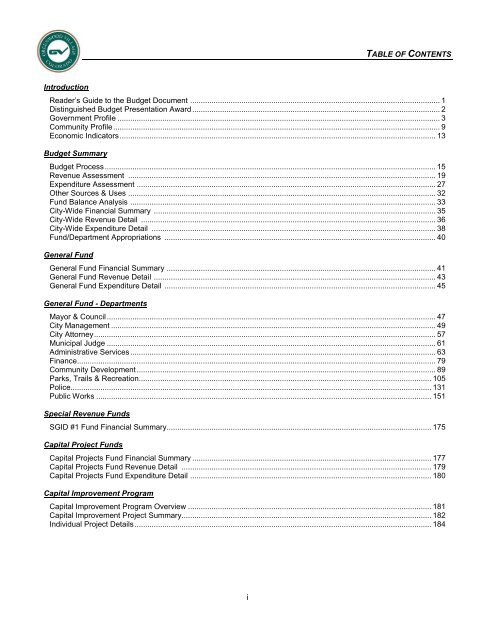 2018 Adopted Annual Operating &amp; Capital Improvement Budget