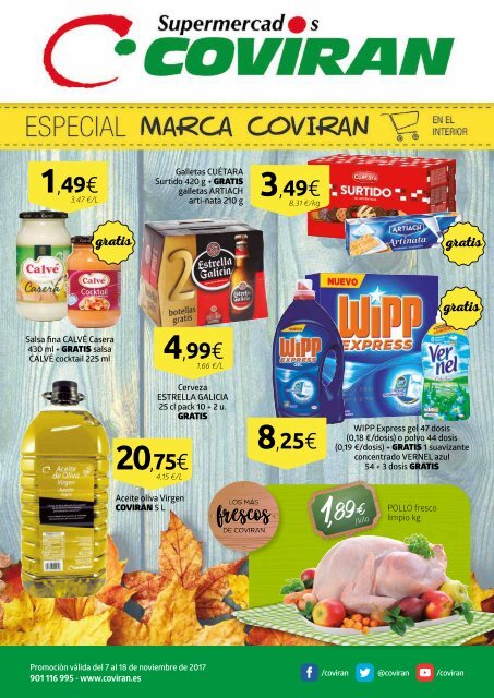 Folleto Ofertas COVIRAN Supermercados del 7 al 18 de Noviembre 2017