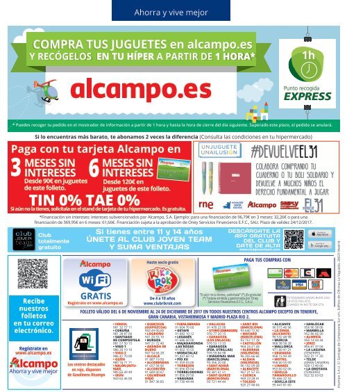 Catálogo JUGUETES ALCAMPO hasta 24 de Diciembre 2017