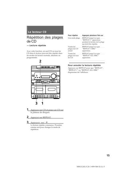 Sony MHC-C20 - MHC-C20 Istruzioni per l'uso Spagnolo