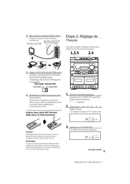 Sony MHC-C20 - MHC-C20 Istruzioni per l'uso Spagnolo