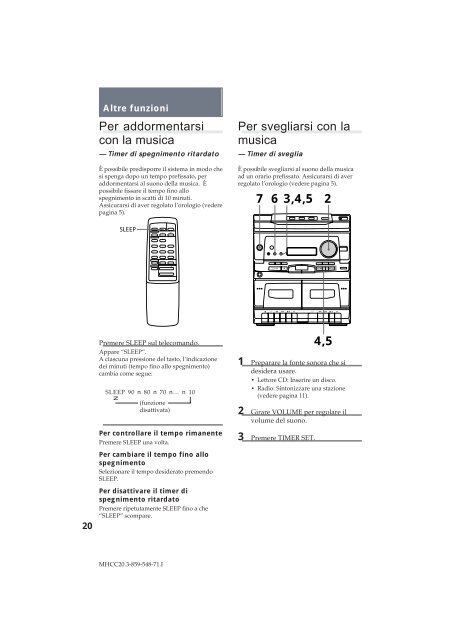 Sony MHC-C20 - MHC-C20 Istruzioni per l'uso Olandese