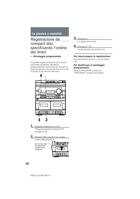 Sony MHC-C20 - MHC-C20 Istruzioni per l'uso Italiano