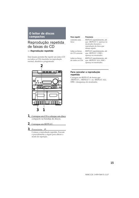 Sony MHC-C20 - MHC-C20 Istruzioni per l'uso Spagnolo