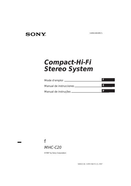 Sony MHC-C20 - MHC-C20 Istruzioni per l'uso Francese