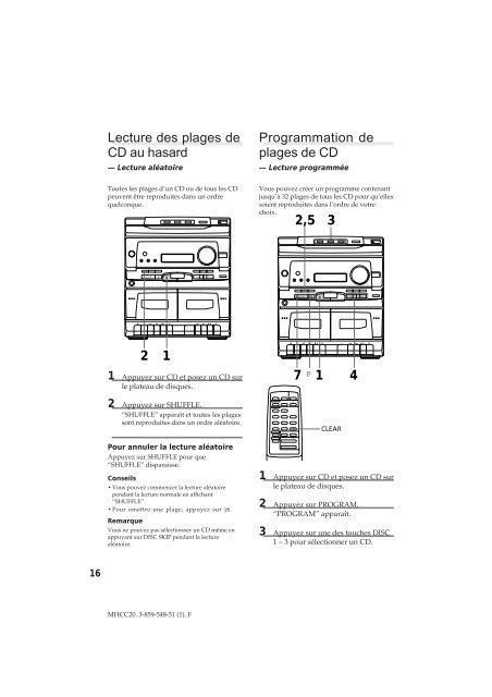 Sony MHC-C20 - MHC-C20 Istruzioni per l'uso Francese