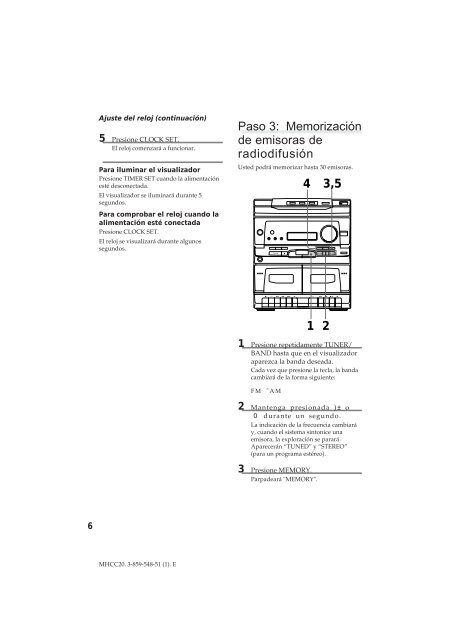 Sony MHC-C20 - MHC-C20 Istruzioni per l'uso Francese