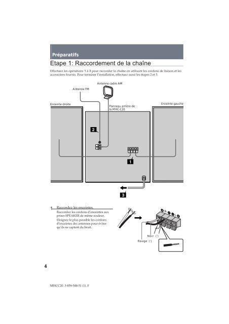 Sony MHC-C20 - MHC-C20 Istruzioni per l'uso Francese