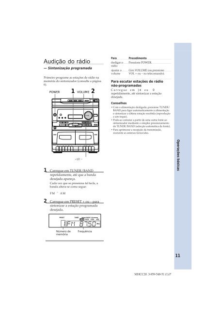 Sony MHC-C20 - MHC-C20 Istruzioni per l'uso Francese