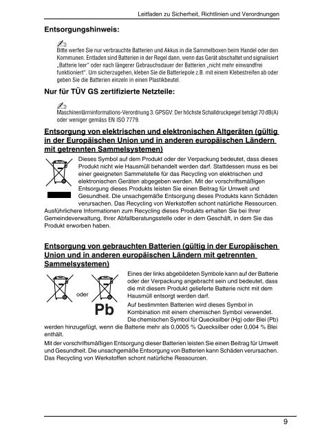 Sony VGN-NS31MT - VGN-NS31MT Documenti garanzia Tedesco