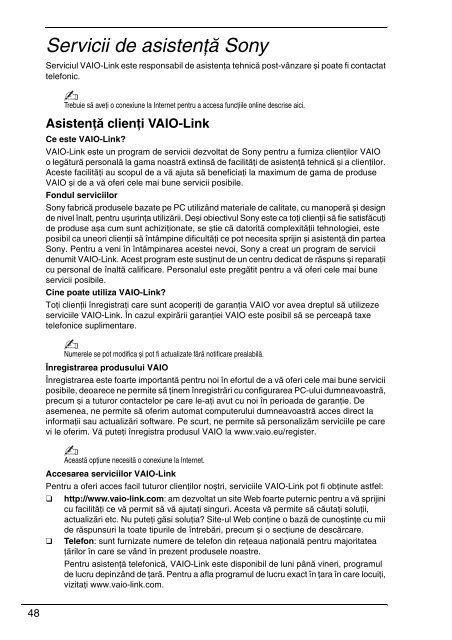 Sony VGN-NS31MT - VGN-NS31MT Documenti garanzia Rumeno