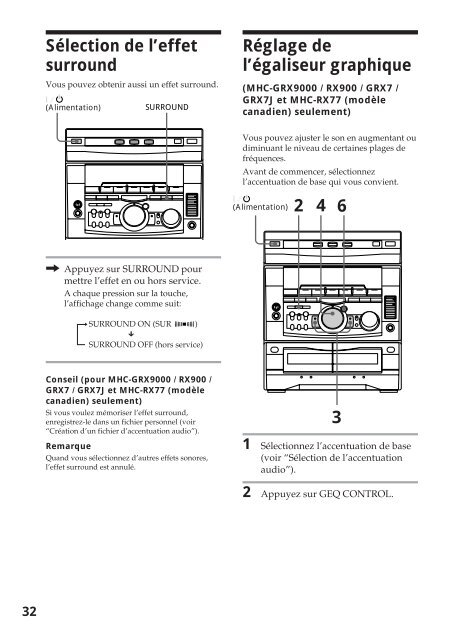 Sony MHC-R500 - MHC-R500 Consignes d&rsquo;utilisation Fran&ccedil;ais