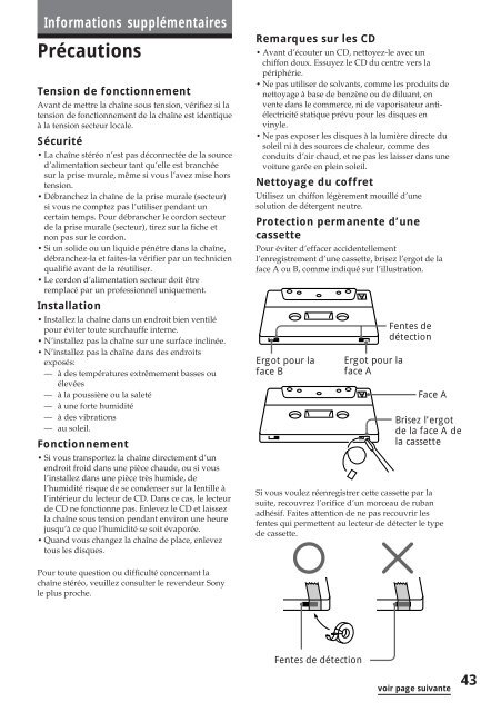 Sony MHC-R500 - MHC-R500 Consignes d&rsquo;utilisation Fran&ccedil;ais