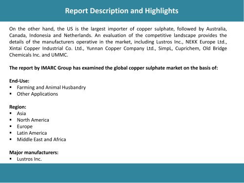 Global Copper Sulphate Market Share, Size, Price Trends and Forecast 2017-2022