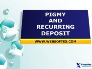 Pigmy Deposit Interest Calculator, Nidhi Bank, Daily Collection, EMI Collection Software, Pigmy Solution