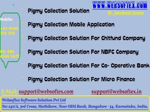 Pigmy Deposit Interest Calculator, Nidhi Bank, Daily Collection, EMI Collection Software, Pigmy Solution