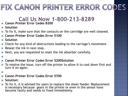 1-800-213-8289 Canon Printer Error State